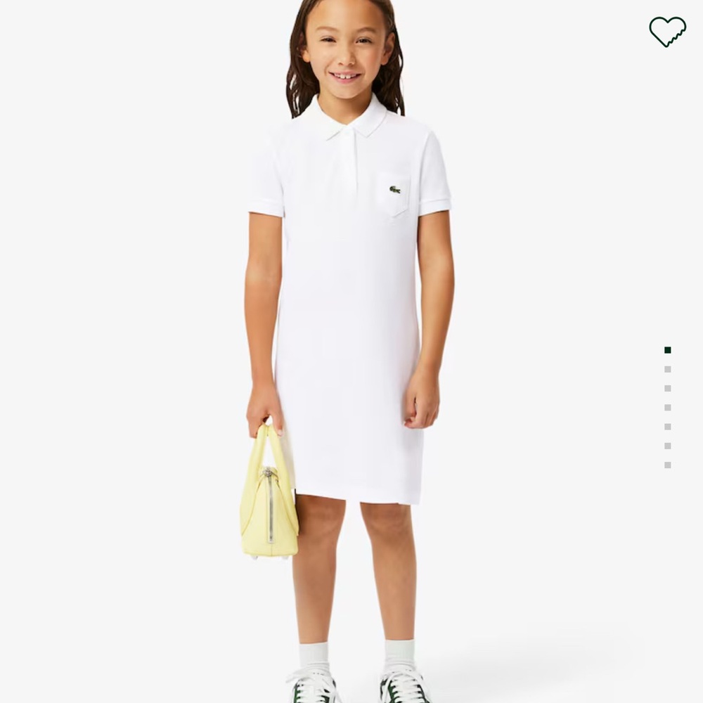 Lacoste Kids' White Polo Dress Toddler 3T